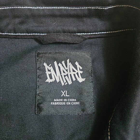 Empyre Amplify Black Zip Shirt Men's X-LARGE Short Sleeve Skateboard Streetwear - Picture 7 of 12